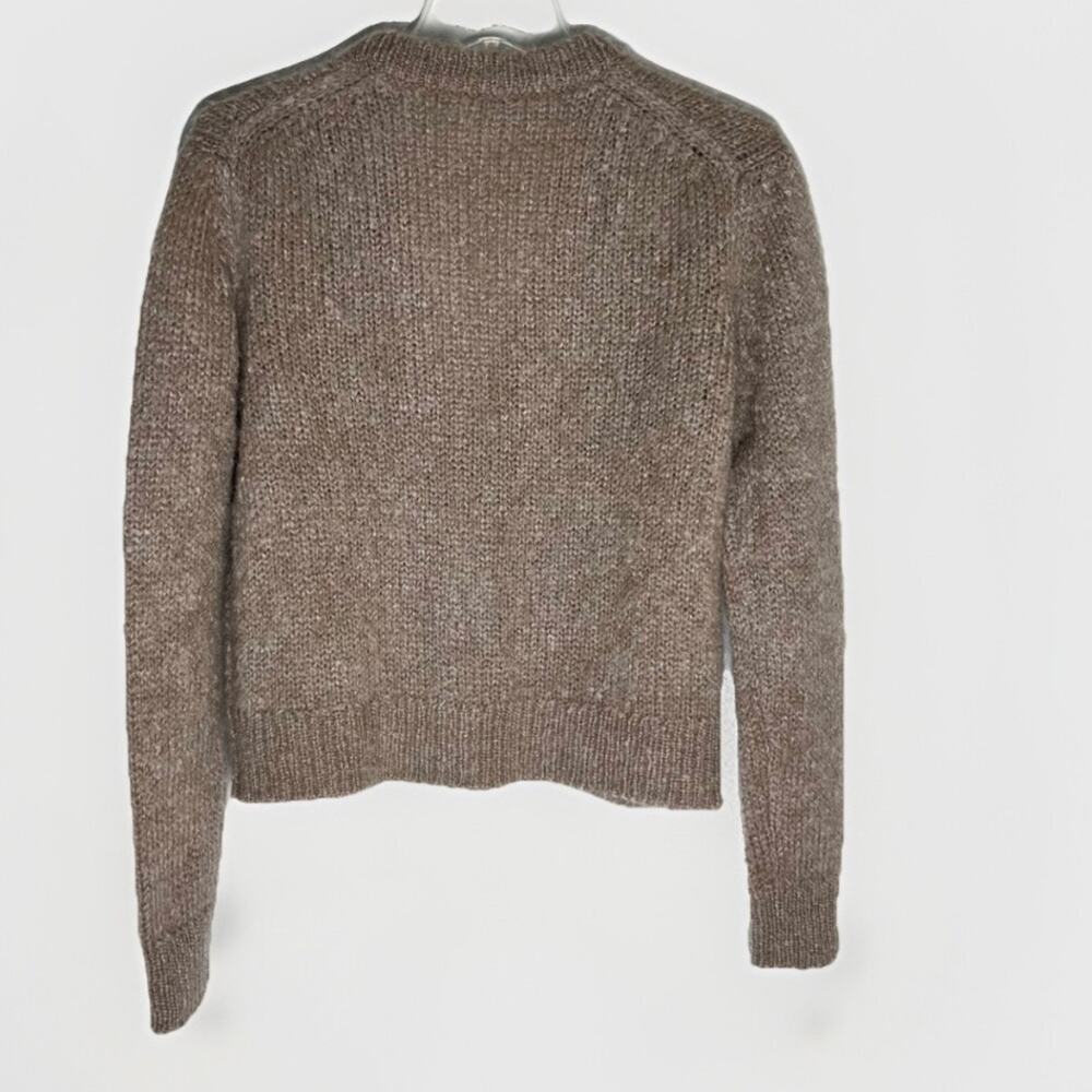 Jenni Kayne Mohair Boyfriend Cardigan Button Sweater in Brown Driftwood Sz XS - Picture 4 of 8